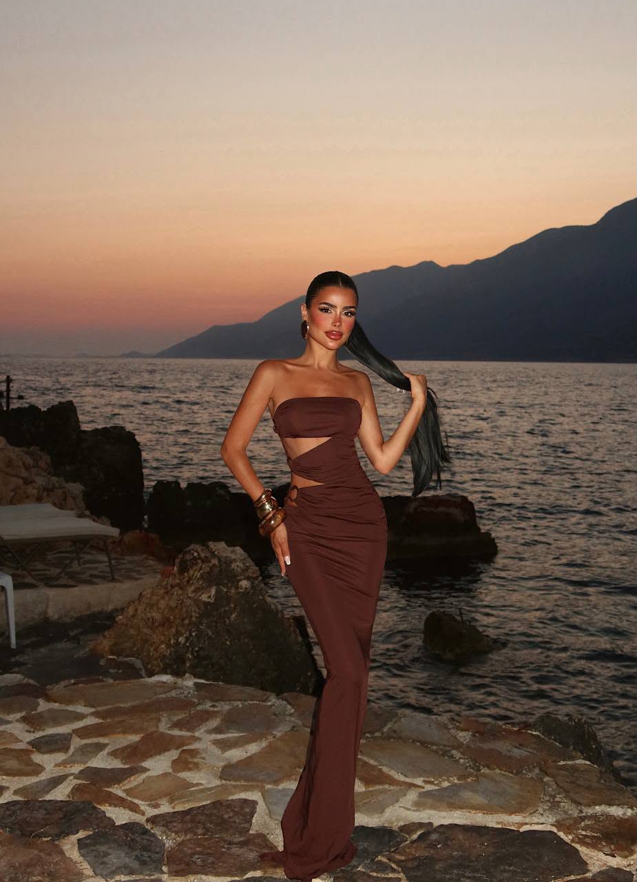 Choco Cut-Out Maxi Dress