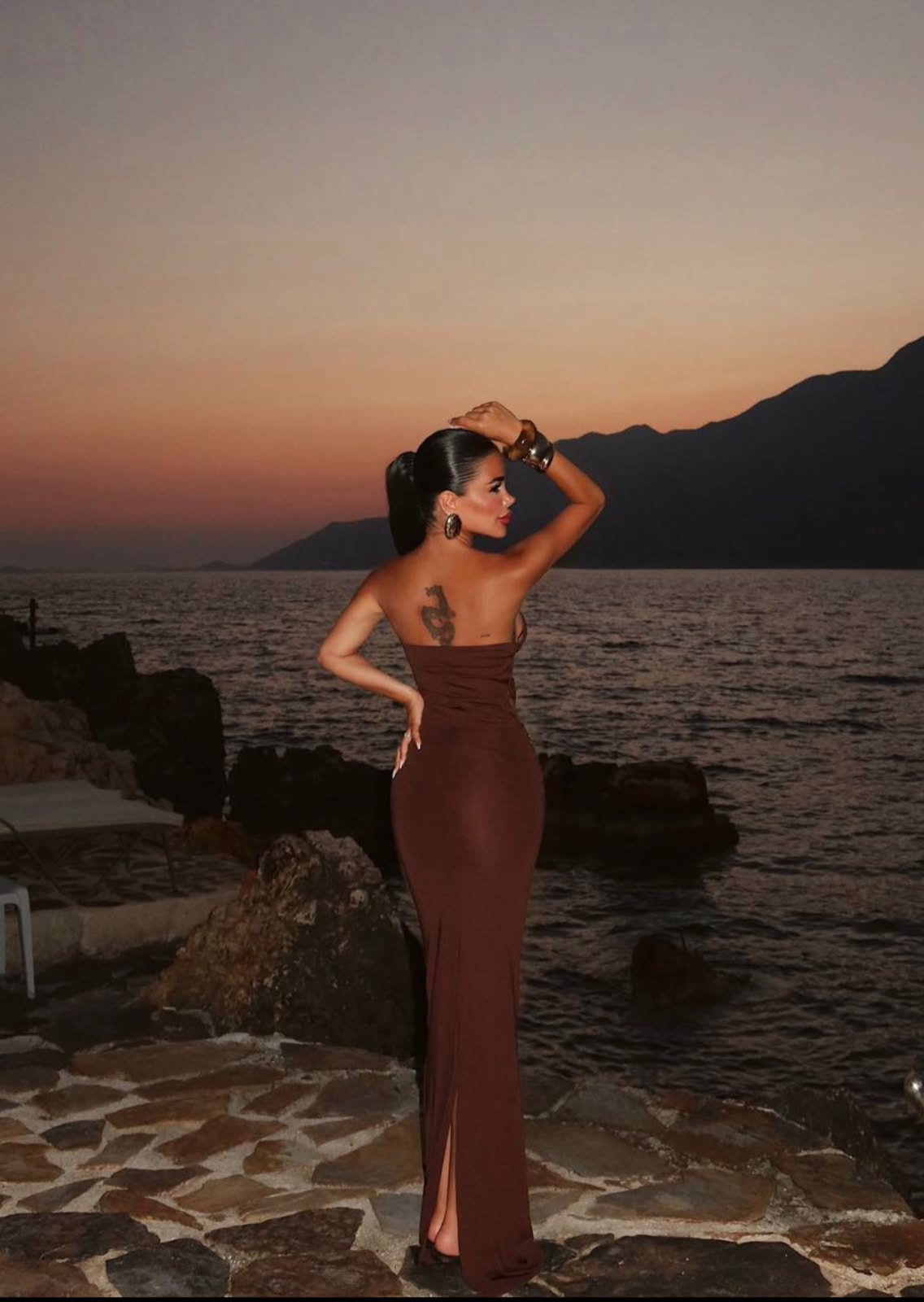 Choco Cut-Out Maxi Dress