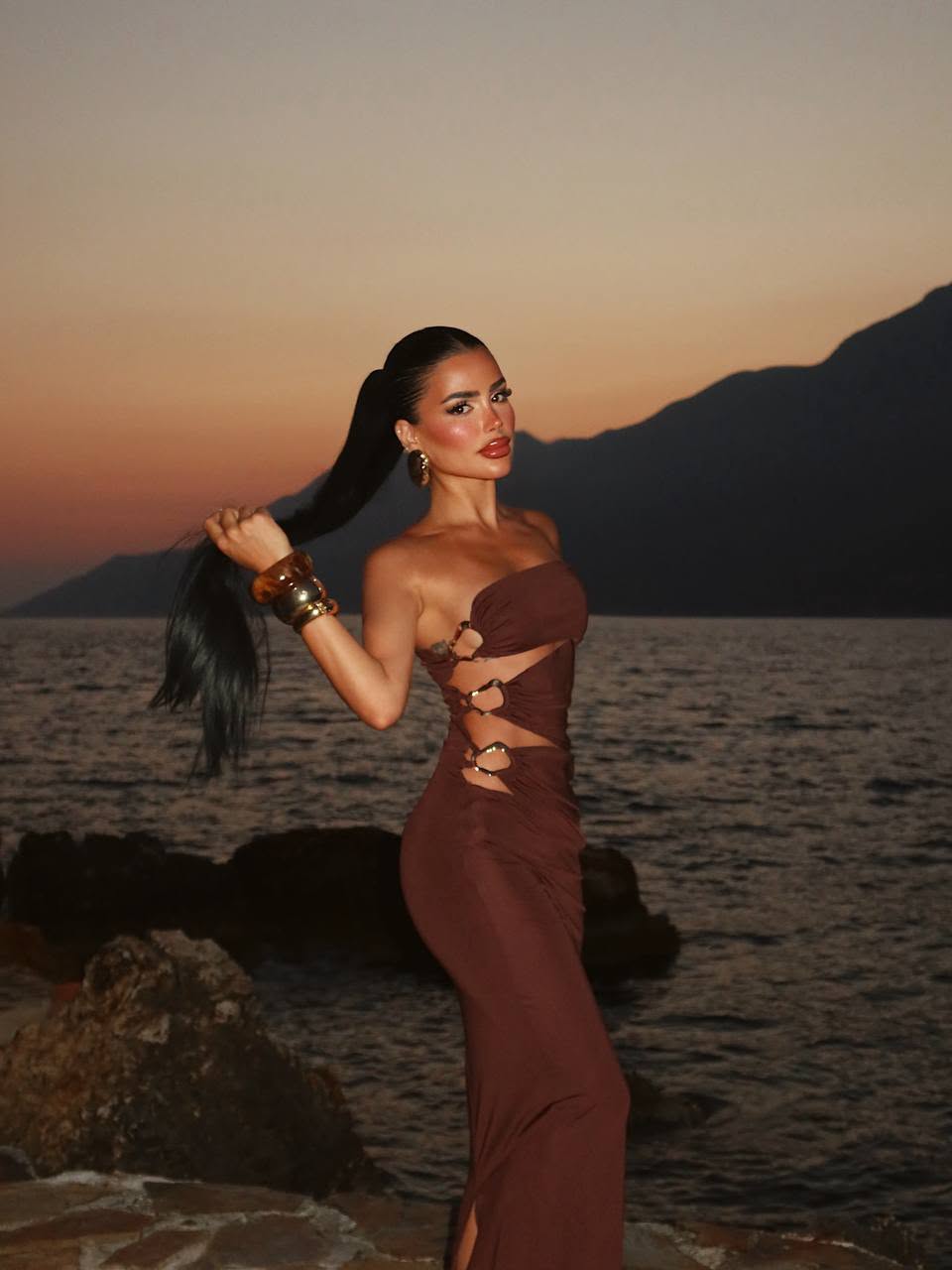 Choco Cut-Out Maxi Dress