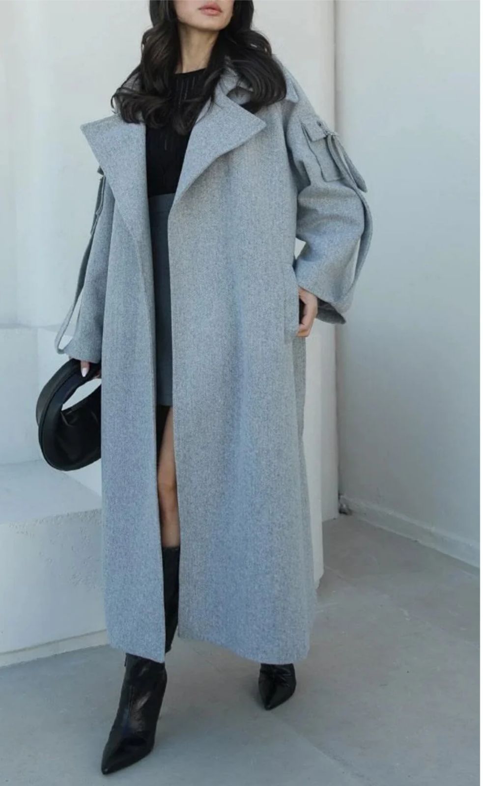 Grey Oversized Coat