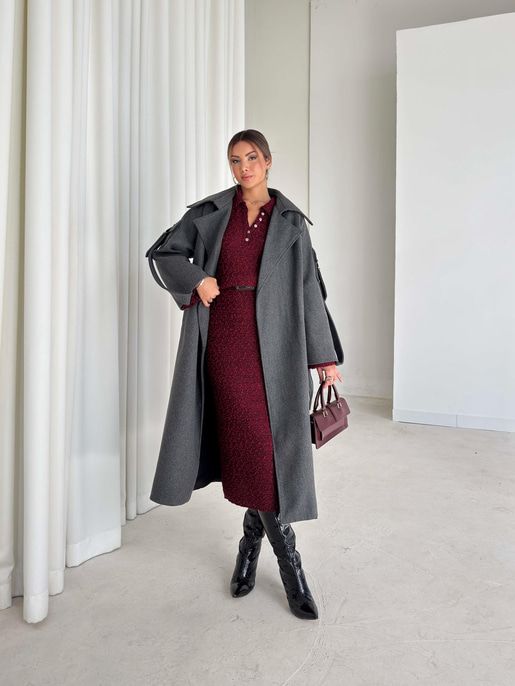 Grey Oversized Coat