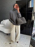 Grey Turtleneck Sweater