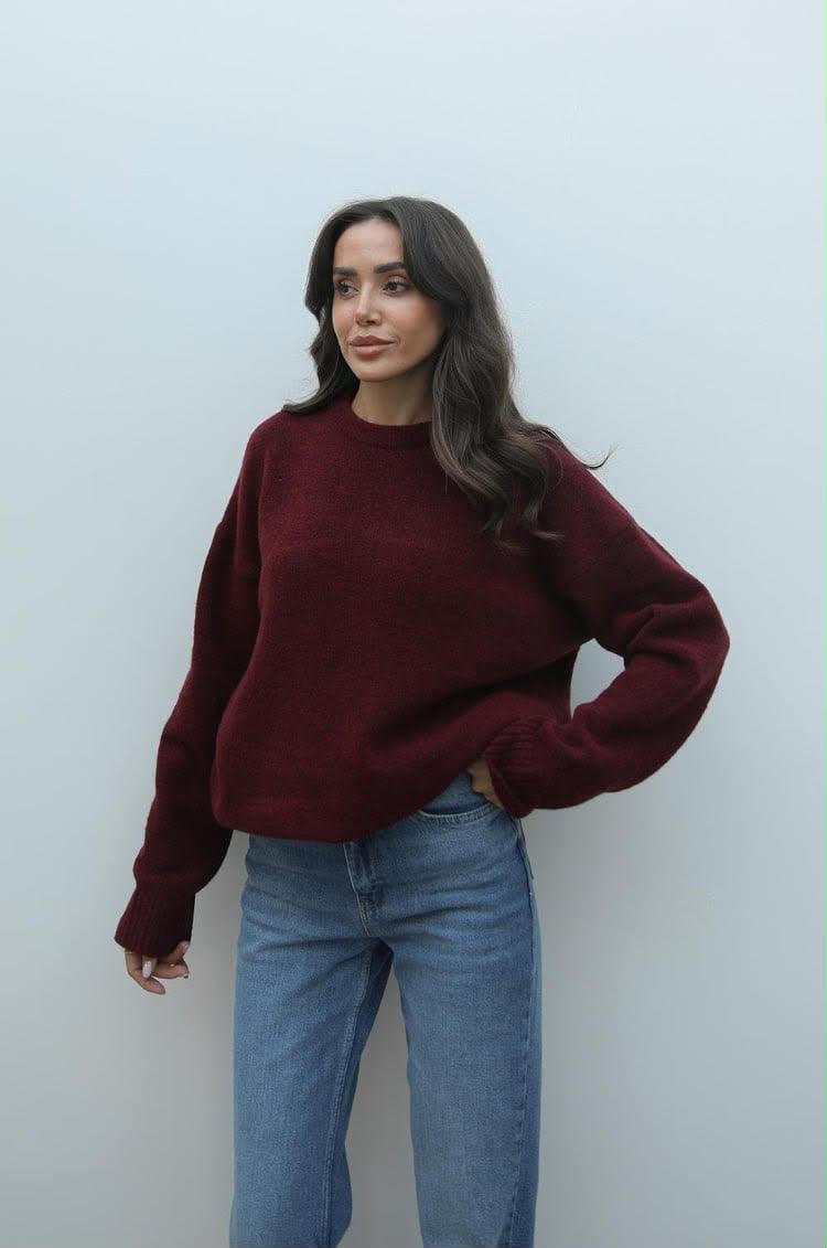 Burgundy Knit Sweater