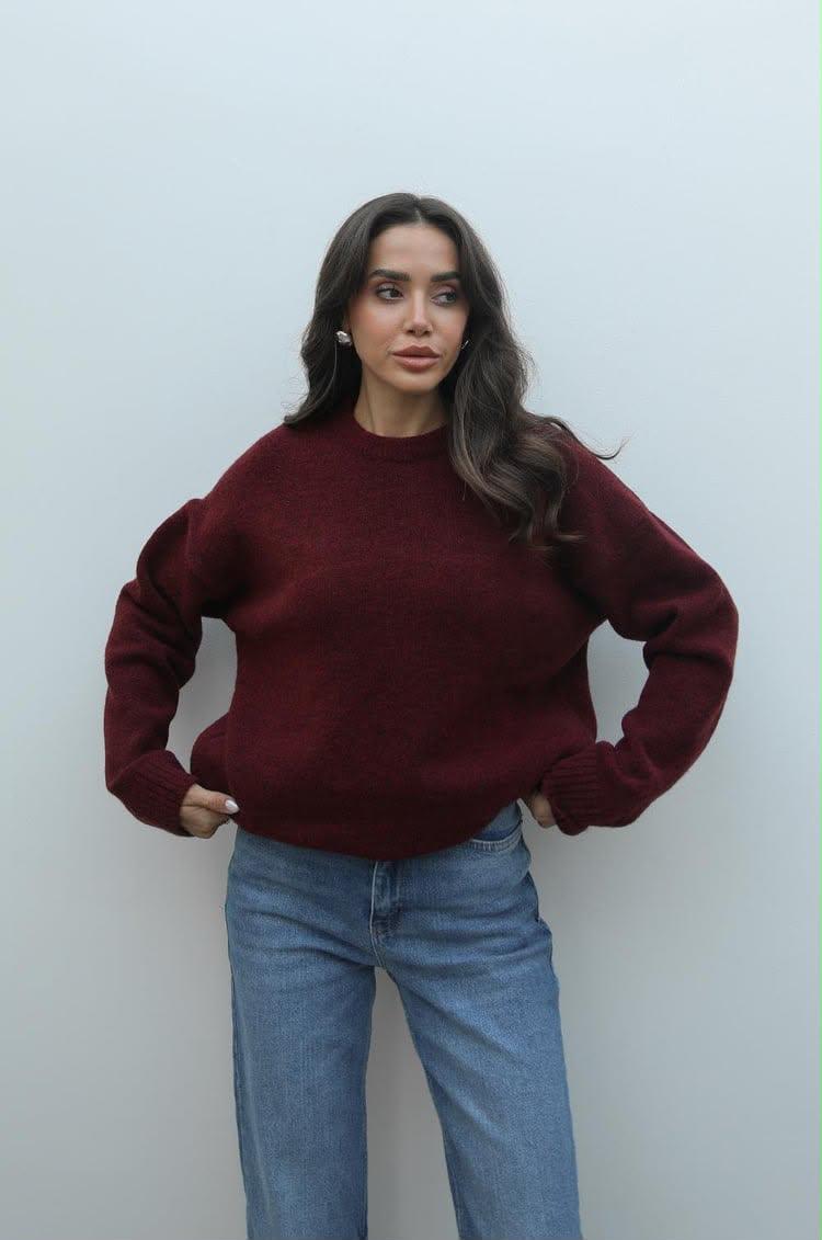 Burgundy Knit Sweater