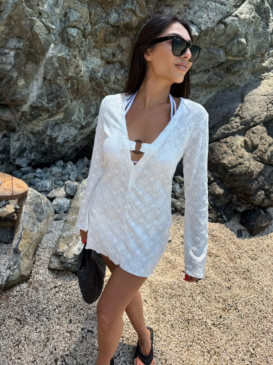 Seashell Broderie Dress