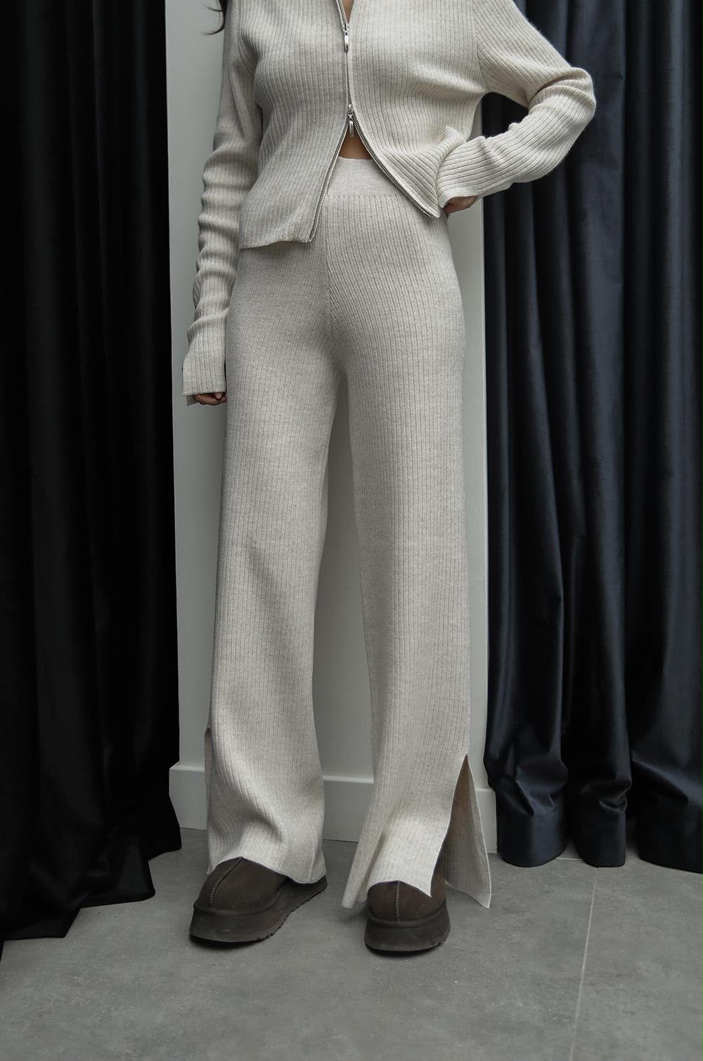 Cream Zip-Up Set